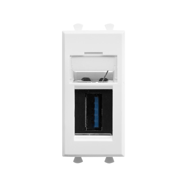 USB 3.0 розетка модульная, тип А-А, "Avanti", "Белое облако", 1 модуль DKC 4400301