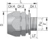 Муфта мет.рукав в герметичной изоляции в оплетке-коробка DN 40, М40х1,5 DKC T16014-40A