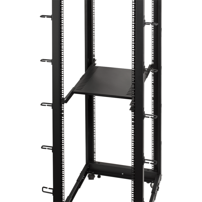 Стойка двухрамная 48U, с регулируемой глубиной (560-1020 мм), черная, TWT-RACK2-48U-ADJ