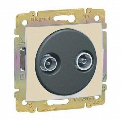 Legrand 774332 Розетка TV-FM 1 5дБ "звезда" Слоновая кость Legrand Valena