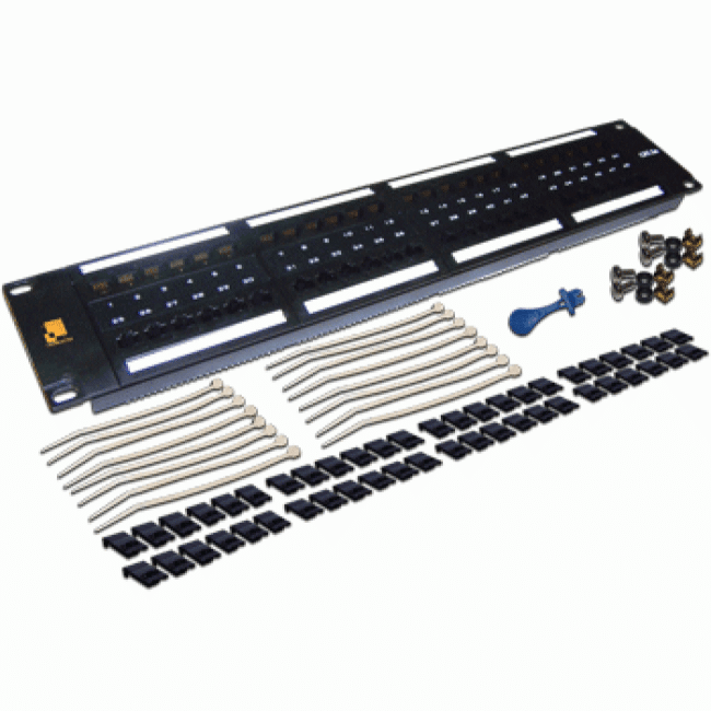 Патч-панель 48 портов, UTP, кат.6, 2U, Lanmaster LAN-PPL48U6