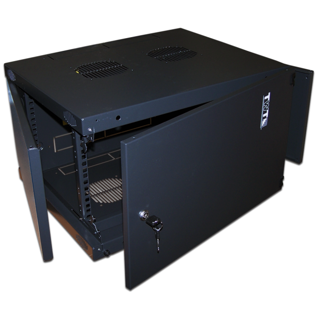 Шкаф настенный Next, 6U 550x450, металлическая дверь, черный, TWT-CBWNM-6U-6x4-BK