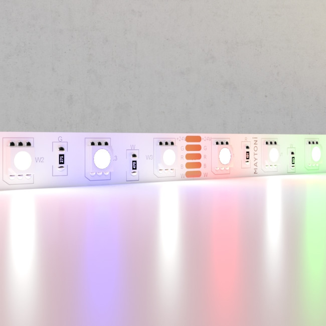 Светодиодная лента 24В 5050 14,4Вт/м RGB+W 6000K 5м IP20 Maytoni Led Strip 10178