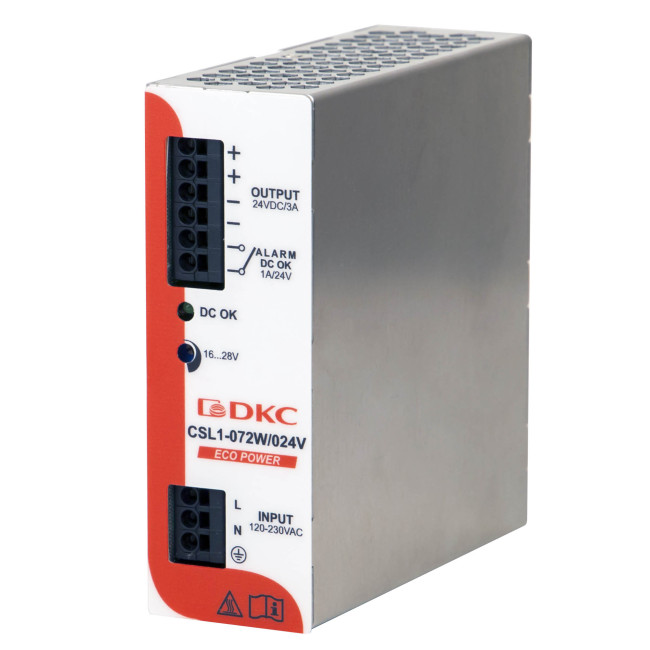 Источник питания "ECO POWER", однофазный, 72Вт, 3А, 24В DKC XCSL1072W024VAA