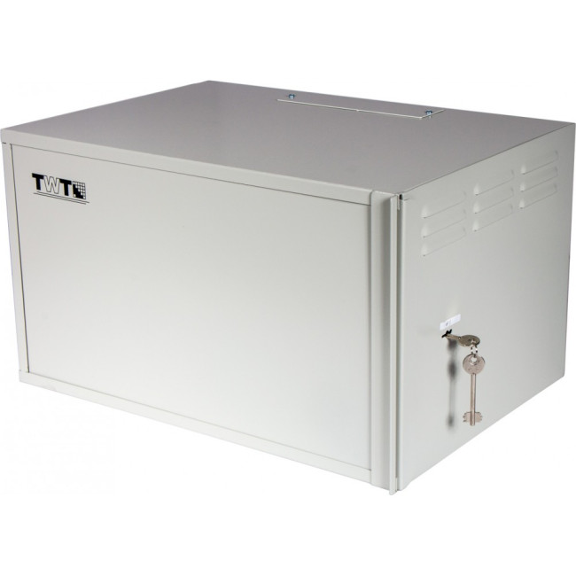 Шкаф антивандальный пенального типа, 6U 560x400 мм, серый, TWT-CBWSF-6U-6x4-GY