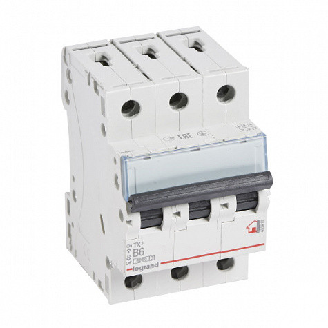 Legrand 403997 Автоматический выключатель TX3 6kA 6A 3П тип В Legrand