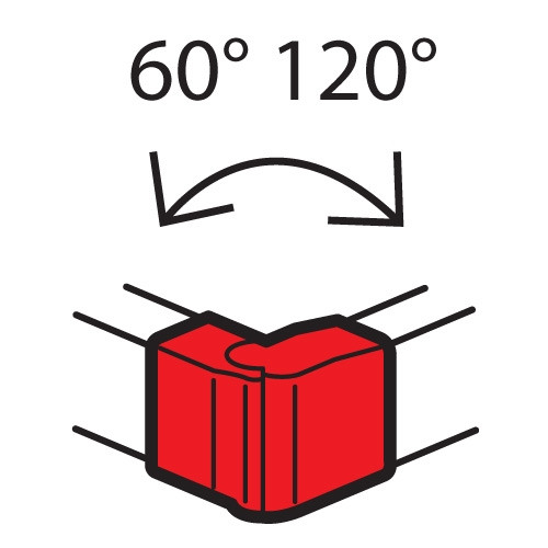 Legrand 638092 Внешний изменяемый угол - от 60° до 120° - для кабель-каналов Metra 160x50