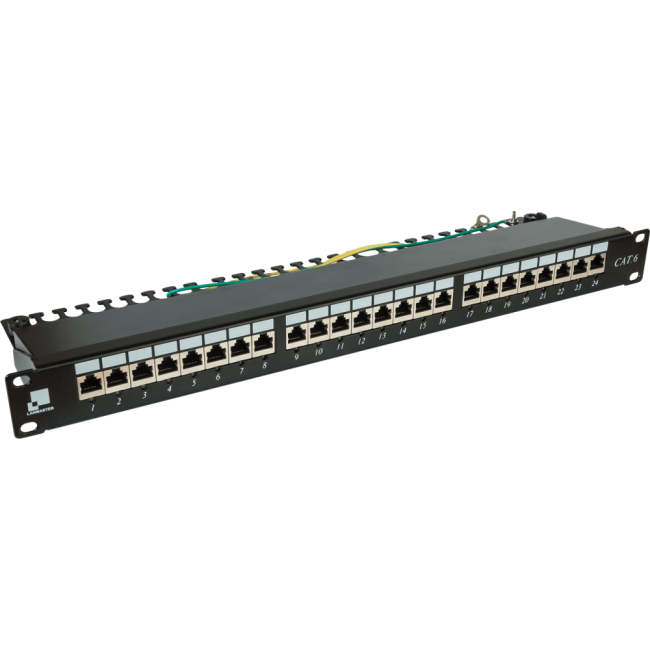 Патч-панель 24 порта с индикаторами, STP, кат.6, 1U, Lanmaster LAN-PPi24S6