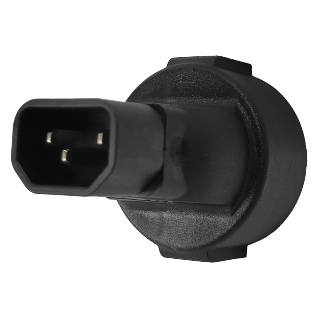 Адаптер переходной, розетка Schuko - вилка C14, 220В, 10А, черный, Lanmaster LAN-PPS/14-BK