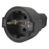 Адаптер переходной, розетка Schuko - вилка C14, 220В, 10А, черный, Lanmaster LAN-PPS/14-BK