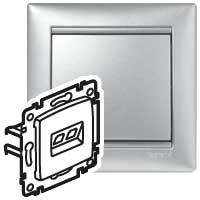 Legrand 770230 Информационная розетка - Valena - RJ45 - категория 5e - UTP - 1 выход - с захватами - алюминий