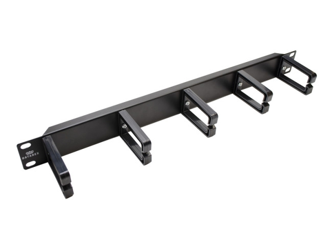 Datarex DR-4401 Организатор кабельный 19", 1U, с пластиковыми кольцами, черный