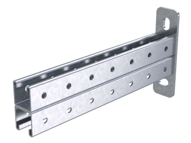 Консоль двойная, 41х41мм, L300мм, INOX 304 DKC IBBD4130C Консоль двойная, 41х41мм, L300мм, INOX 304 DKC IBBD4130C
