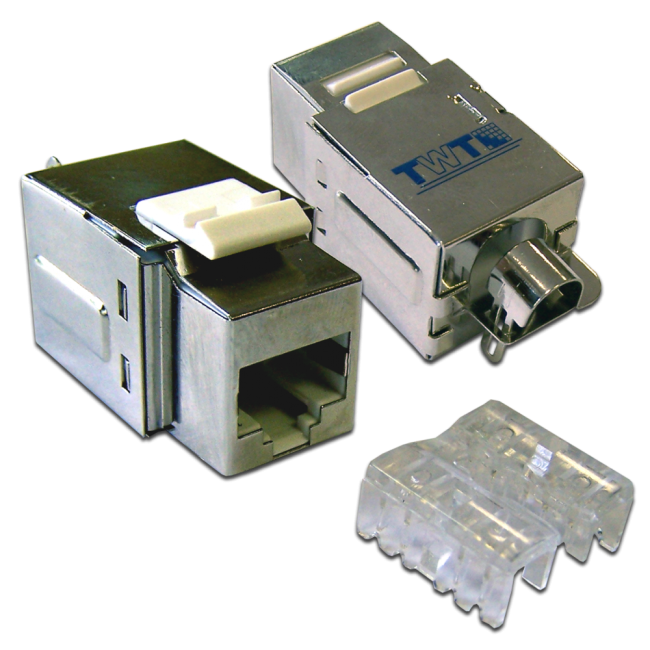 Модуль Keystone, RJ45 Port, Cat.5E, STP тип 110, экранированный с крышкой, TWT-OK45STP-110WH Модуль Keystone, RJ45 Port, Cat.5E, STP тип 110, экранированный с крышкой, TWT-OK45STP-110WH