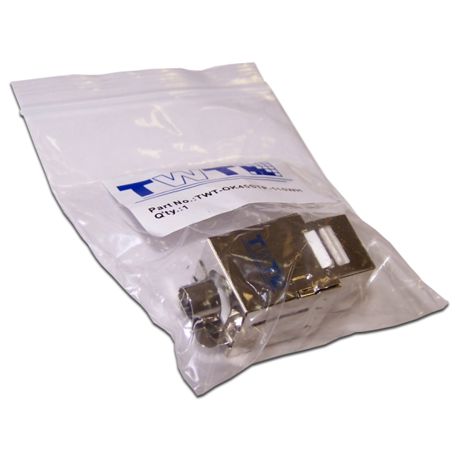 Модуль Keystone, RJ45 Port, Cat.5E, STP тип 110, экранированный с крышкой, TWT-OK45STP-110WH Модуль Keystone, RJ45 Port, Cat.5E, STP тип 110, экранированный с крышкой, TWT-OK45STP-110WH