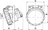 Розетка панельная с наклоном IP67 32А 2P+E 230В DKC DIS4183263