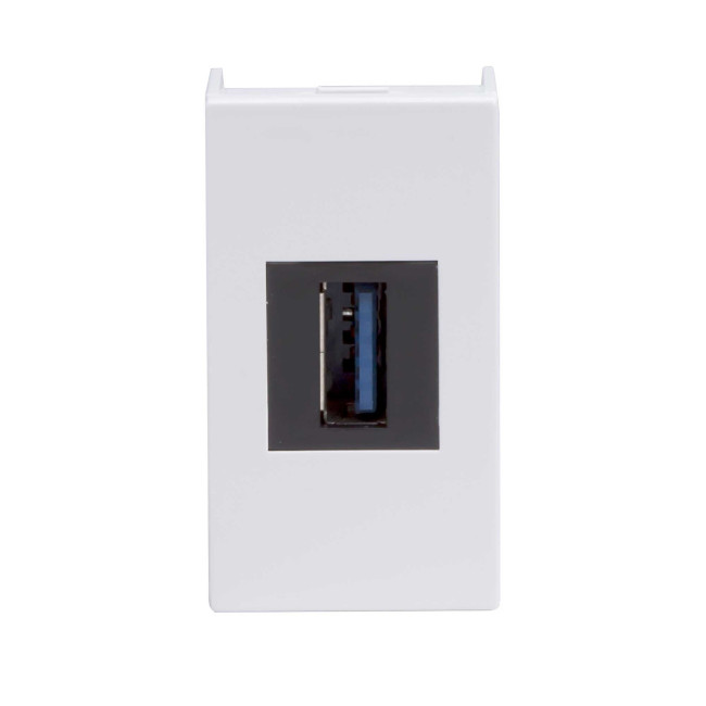 USB 3.0 розетка, Viva, белая, 1 мод. DKC 43018