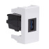 USB 3.0 розетка, Viva, белая, 1 мод. DKC 43018